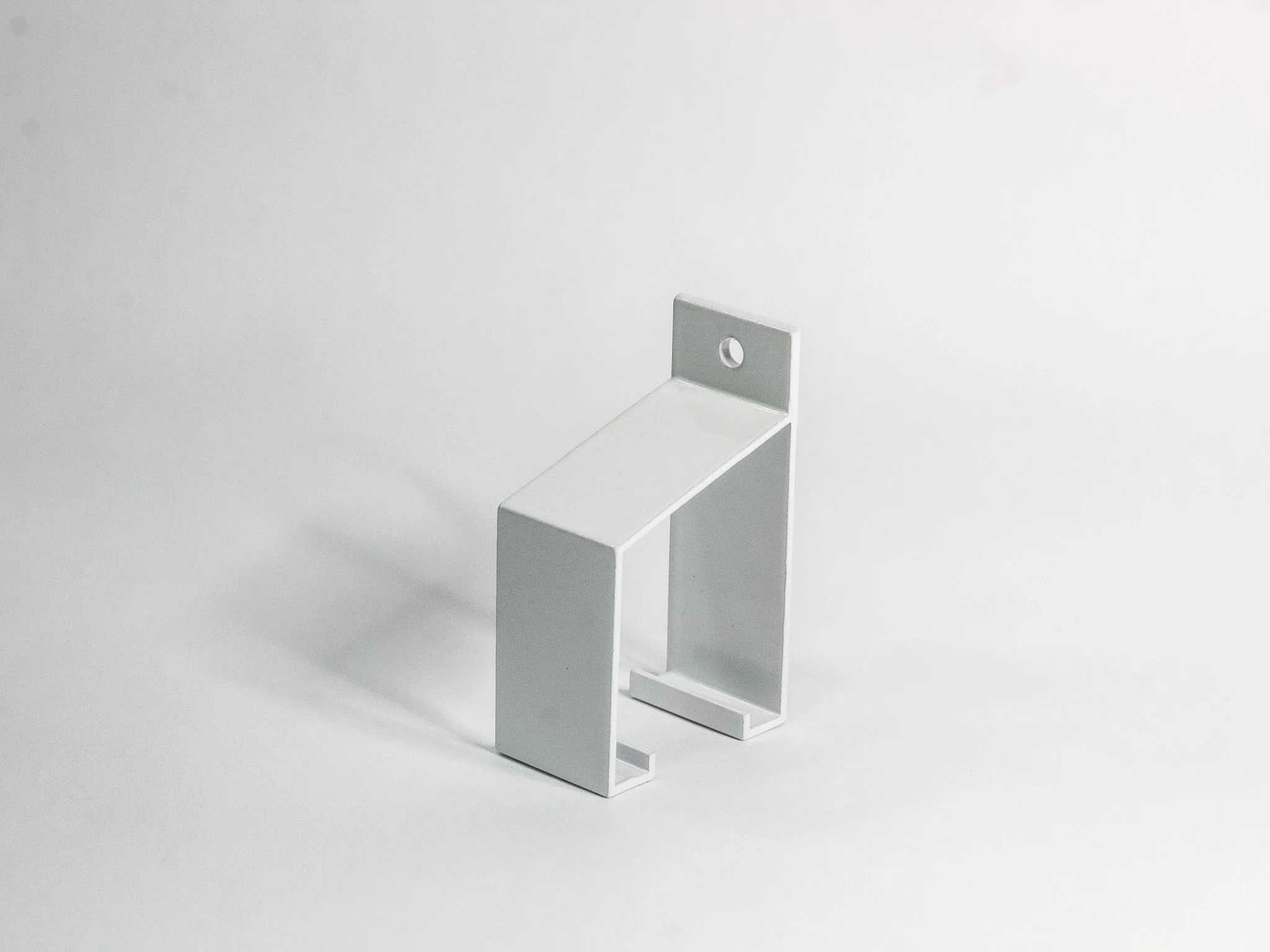 Suporte de Alum&iacute;nio Branco para Perfil C&ocirc;ncavo