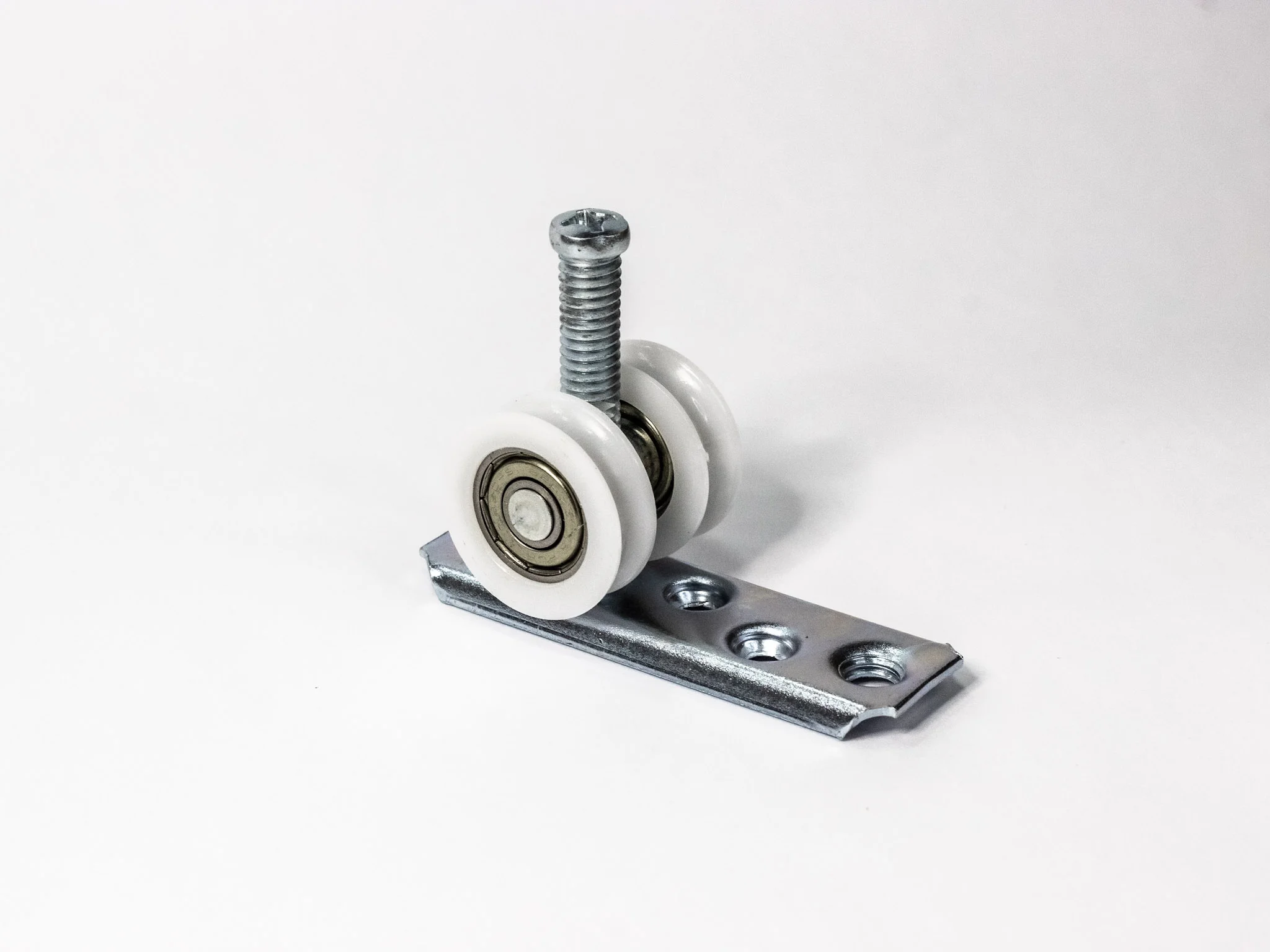 Roldana C&ocirc;ncava 2 Rodas Base Reta com Rolamento