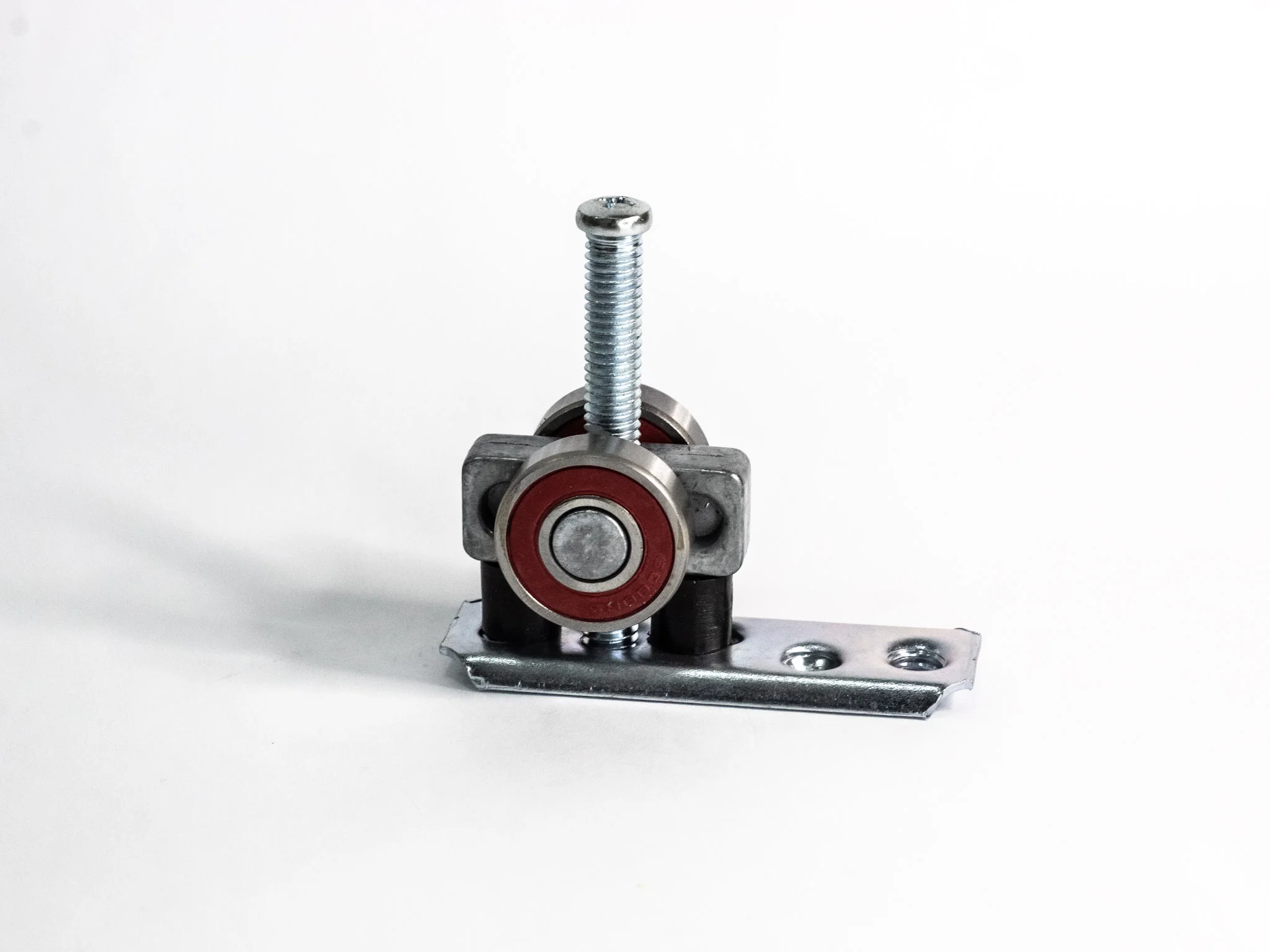 Roldana Reta 2 Rodas em A&ccedil;o com Rolamento